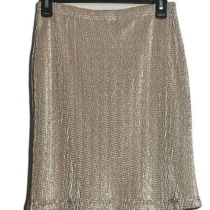 DONNA Elegant gold lined Skirt size medium 
Polyester